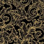 Schwarze Barocke Servietten aus Textil 20-teilig 