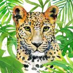 Animal-Print PPD Papierservietten mit Leopard-Motiv 