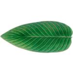 Serving dish oblong leaf Riviera 40 x 17 cm Green/Black