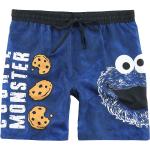 Sesamstraße Badeshort - Cookie Monster - Face - M bis L - für Männer - Größe M - blau - EMP exklusives Merchandise