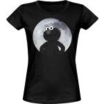 Schwarze Sesamstraße Elmo Rundhals-Ausschnitt T-Shirts für Damen Größe XXL 