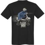 Sesamstraße T-Shirt - Krümelmonster - Classic Cookie Biker - M bis XXL - für Männer - Größe XL - schwarz - Lizenzierter Fanartikel