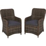 Dunkelbraune Halbrunde Polyrattan Sessel mit Kissen Breite 50-100cm, Höhe 100-150cm, Tiefe 50-100cm 