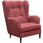 Rosa Moderne Lounge Sessel aus Holz gepolstert 
