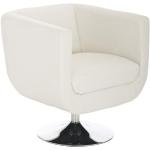 Silberne Lounge Sessel aus Kunstleder gepolstert 