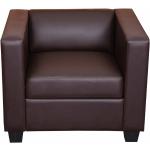 Dunkelbraune Moderne Lounge Sessel aus Kunstleder Breite 0-50cm, Höhe 0-50cm, Tiefe 0-50cm 