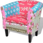 Blumenmuster vidaXL Patchwork Sessel aus Stoff Breite 50-100cm, Höhe 50-100cm, Tiefe 50-100cm 