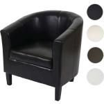 Schwarze Moderne Mendler Lounge Sessel aus Kunstleder Breite 50-100cm, Höhe 50-100cm, Tiefe 50-100cm 