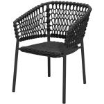 Dunkelgraue Cane-Line Designer Stühle aus Polyrattan Breite 50-100cm, Höhe 50-100cm, Tiefe 50-100cm 