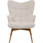 Cremefarbene Moderne KARE DESIGN Lounge Sessel geölt aus Massivholz 