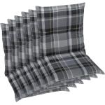 Graue Karo xxxlutz Sesselauflagen Niedriglehner aus Textil 6-teilig 