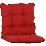 Rote Unifarbene Siena Garden Sesselauflagen Niedriglehner aus Baumwolle UV-beständig 2-teilig 