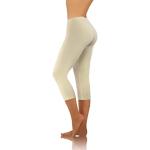 Nudefarbene Capri-Leggings & 3/4-Leggings aus Baumwolle für Damen Größe L 