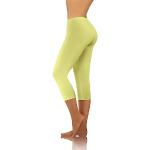 Gelbe Capri-Leggings & 3/4-Leggings aus Baumwolle für Damen Größe 4 XL Große Größen 
