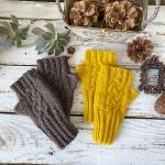 Braune Fingerlose Handschuhe & Halbfinger-Handschuhe mit Halloween-Motiv für Damen Große Größen für den für den Herbst 