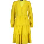 Gelbe Set Herbstkleider aus Popeline für Damen Größe XS für den für den Herbst 