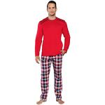 Rote Pyjamas lang aus Baumwolle für Herren Größe XXL Weihnachten 