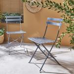 Blaue Gartenstühle & Balkonstühle pulverbeschichtet aus Polyrattan Breite 0-50cm, Höhe 0-50cm, Tiefe 0-50cm 