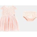Rosa Kurzärmelige Guess Kinderkleider mit Höschen mit Reißverschluss aus Mesh für Babys Größe 80 