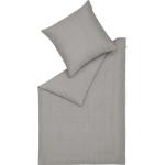 Reduzierte Graue Musterring Satinbettwäsche mit Reißverschluss aus Baumwolle 155x220 2-teilig 