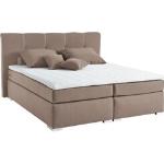 Reduzierte Sandfarbene Moderne set one Betten mit Matratze aus Kunststoff Tonnentaschenfederkern 180x200 mit Härtegrad 2 