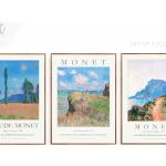 Set Von 3 Landschaft Poster Drucke Monet Ausstellung Galerie Wand Kunst Gemälde