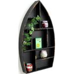 Schwarze Shabby Chic DanDiBo Ambiente Bücherregale lackiert aus Holz Breite 50-100cm, Tiefe 0-50cm 