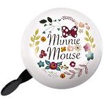 Seven Polska Mädchen Minnie Mouse Flowers Fahrradklingel, Mehrfarbig, Durchmesser 80 mm, 9136