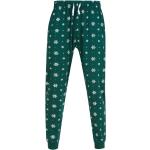 Dunkelgrüne SF Pyjamahosen aus Baumwolle für Herren Größe XL 