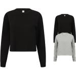 Schwarze Damensweatshirts aus Baumwolle trocknergeeignet Größe L 