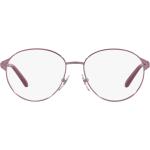 Rosa Runde Brillenfassungen aus Metall für Damen 