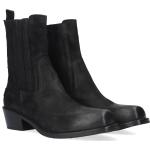 Reduzierte Schwarze Shabbies Amsterdam Cowboy-Boots & Cowboystiefeletten aus Veloursleder für Damen Größe 39 mit Absatzhöhe 5cm bis 7cm 