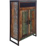 Bunte Shabby Chic Möbel Exclusive Rechteckige Kommoden Landhausstil lackiert aus Massivholz mit Schublade Breite 50-100cm, Höhe 100-150cm, Tiefe 0-50cm 