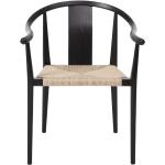 Schwarze Industrial Designer Stühle aus Massivholz mit Armlehne 