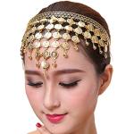 Goldener Indischer Kopfschmuck mit Pailletten für Damen 