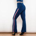 Gestreifte Atmungsaktive Bio Push Up Jeans aus Denim für Damen Größe XS 