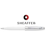 SHEAFFER Kugelschreiber 100er Serie - Lack weiß gebürsteter Chrom Nr. 9324-2