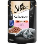 Sheba Selection in Sauce Katzenfutter nass mit Lachs 2-teilig 