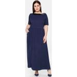 Reduzierte Blaue Elegante Sheego Festliche Kleider mit Pailletten mit Reißverschluss für Damen Größe 3 XL Große Größen 