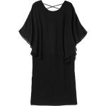 Schwarze Elegante Abendkleider A-Linie für Damen Größe XL Große Größen 