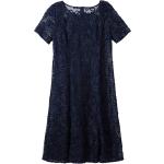 Marineblaue Elegante Kurze Abendkleider mit Reißverschluss für Damen Größe L Große Größen 