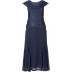 Blaue Mini Kurze Abendkleider mit Reißverschluss aus Spitze für Damen Größe XXL Große Größen 
