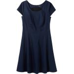 Marineblaue Elegante Nachhaltige Abendkleider A-Linie mit Reißverschluss für Damen Größe L Große Größen für den für den Winter 