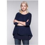 Marineblaue 3/4-ärmelige Sheego Blusenshirts & Schlusen aus Jersey für Damen Größe 3 XL Große Größen 