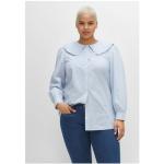 Reduzierte Blaue Gestreifte Sheego Festliche Blusen mit Knopf für Damen Größe 3 XL Große Größen für den für den Frühling 