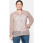 Rosa Langärmelige Sheego Transparente Blusen & durchsichtige Blusen durchsichtig aus Chiffon für Damen Größe XXL Große Größen für den für den Sommer 