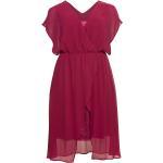 Pinke Elegante Sheego V-Ausschnitt Chiffon-Abendkleider aus Chiffon für Damen Größe 3 XL Große Größen 