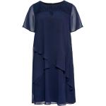 Marineblaue Sheego Chiffon-Abendkleider aus Chiffon für Damen Größe M Große Größen 