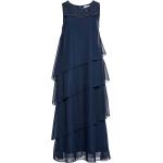 Marineblaue Bestickte Ärmellose Cut Out Kleider mit Reißverschluss für Damen Größe XXL Große Größen 