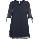 Blaue Elegante Sheego Midi Chiffon-Abendkleider mit Knopf aus Chiffon für Damen Größe 3 XL Große Größen 